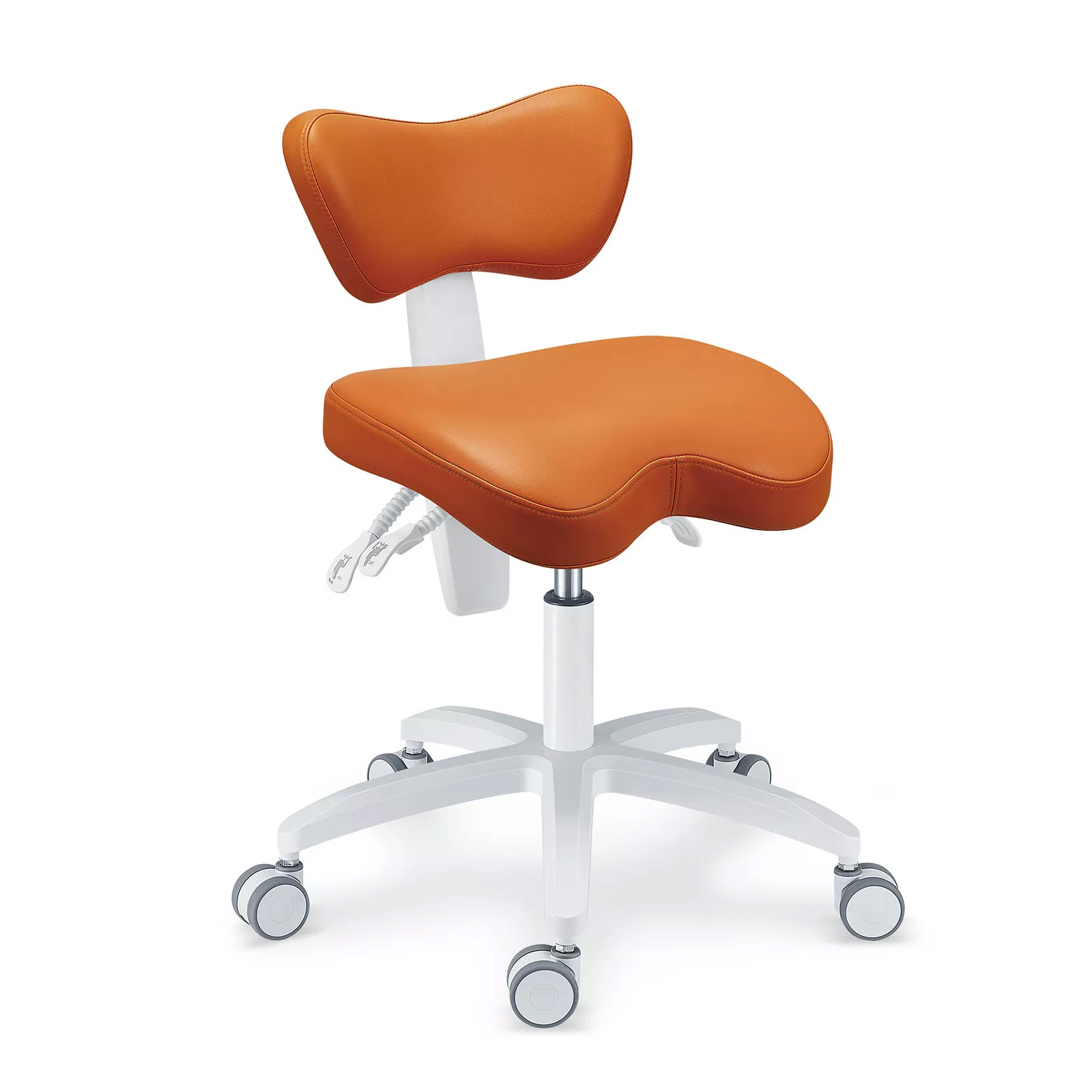 PLST-060 Adjustable Ergonomic Dental Operator Assistant Chair Dental Hygienist Saddle Stools